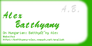 alex batthyany business card